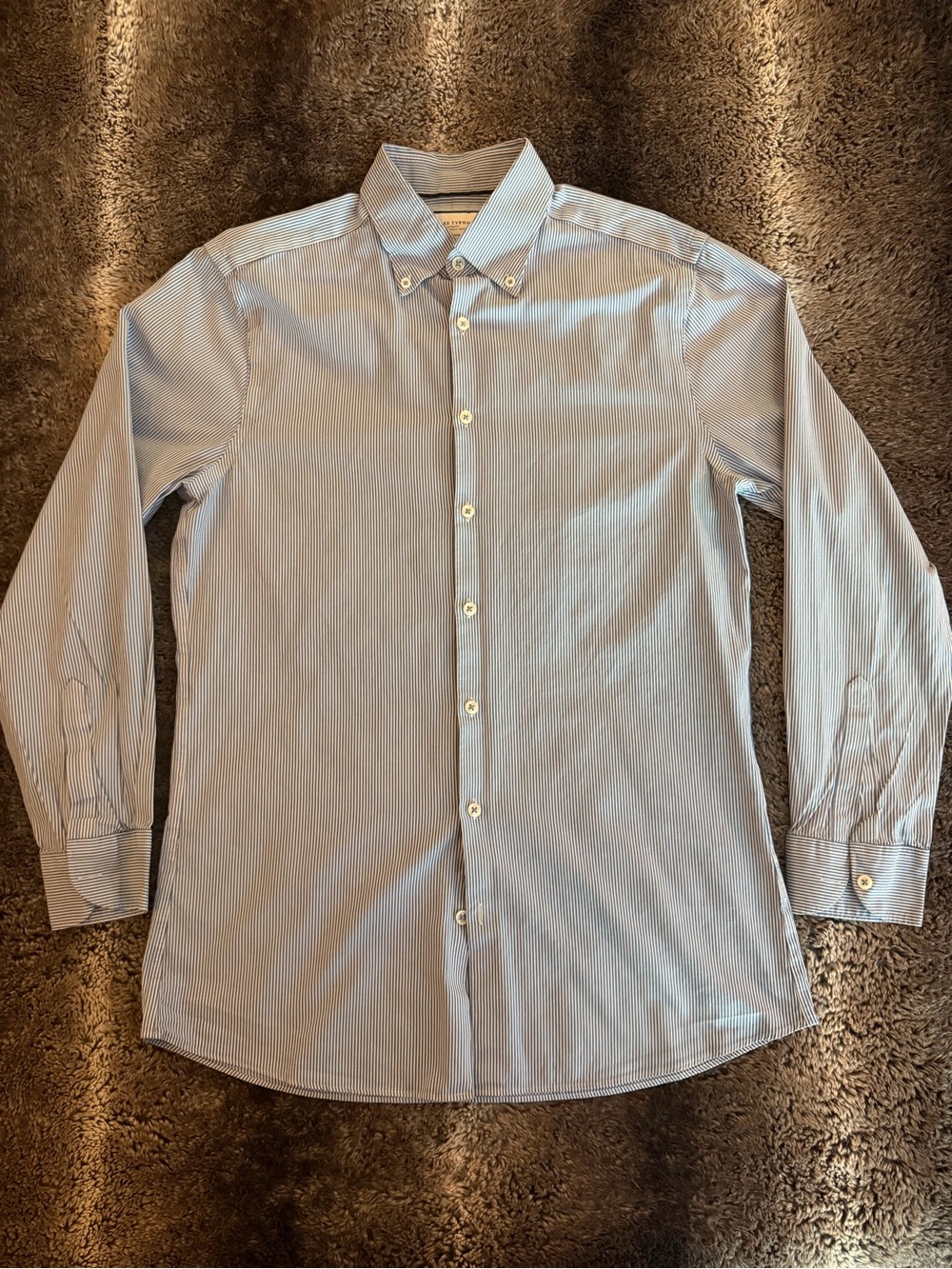 Charles Tyrwhitt Light Blue Pinstripe Button-Down Dress Shirt